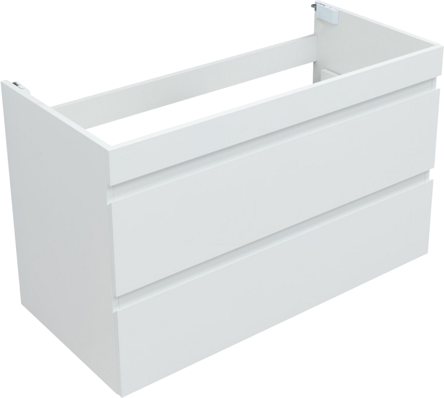 Тумба с раковиной Aquanet Нота new 100 подвесная, белая глнцевая