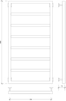 Полотенцесушитель водяной Secado Парма 2 100x55 см, матовый черный, лесенка