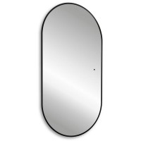 Зеркало Abber Kontur AG6302SCB 55х105 см, с подсветкой, черное
