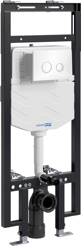 Система инсталляции для унитазов Wasserkraft Dinkel 58TLT.010.ME.WH01 с кнопкой смыва белой