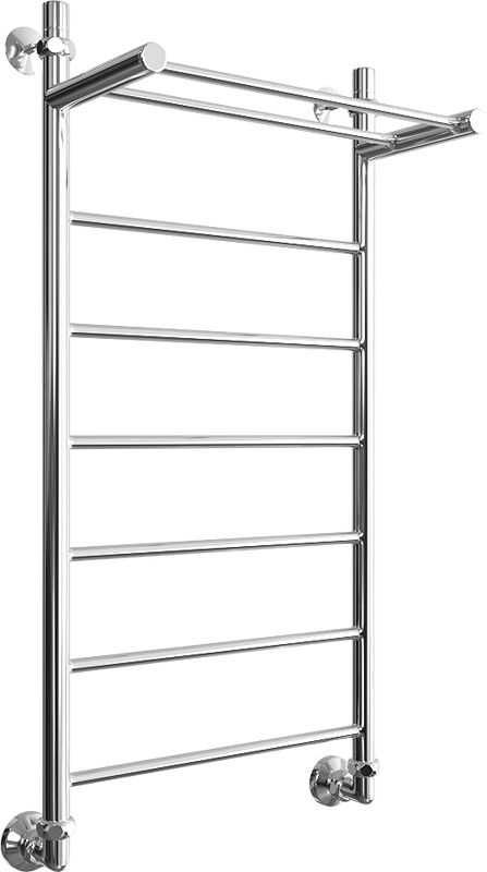Полотенцесушитель водяной Двин FJ 100x50 К1 1"-1/2" с полкой, полированный хром