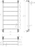 Полотенцесушитель водяной Двин FJ 100x50 К1 1"-1/2" с полкой, полированный хром