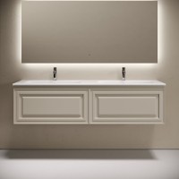 Тумба с раковиной Sancos Very 160 подвесная, beige soft, раковина CN7023