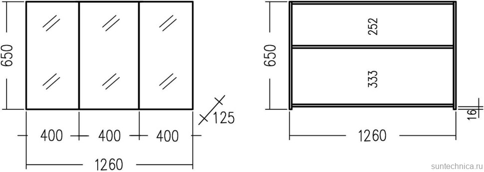 Мебель для ванной комнаты СаНта Марс 120 напольная, с ящиками, глянцевая белая