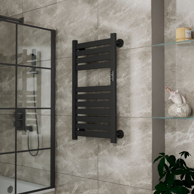 Полотенцесушитель электрический Bauedge Elite AF0025 45x80, черный матовый