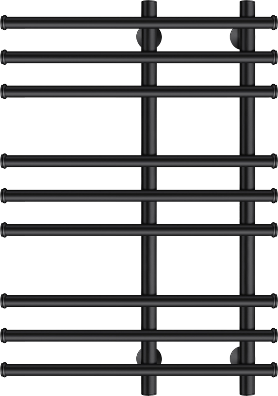 Полотенцесушитель электрический Secado Турин 3 80x55 см, подключение справа, матовый черный, лесенка