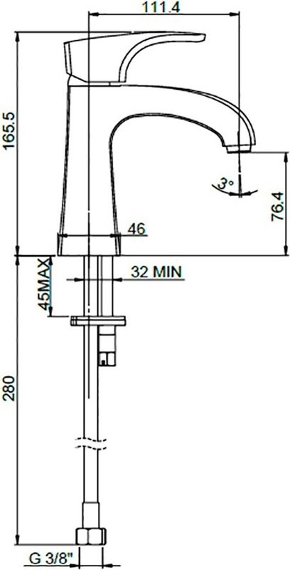 Смеситель для раковины Paini Angel ANCR205LMKM