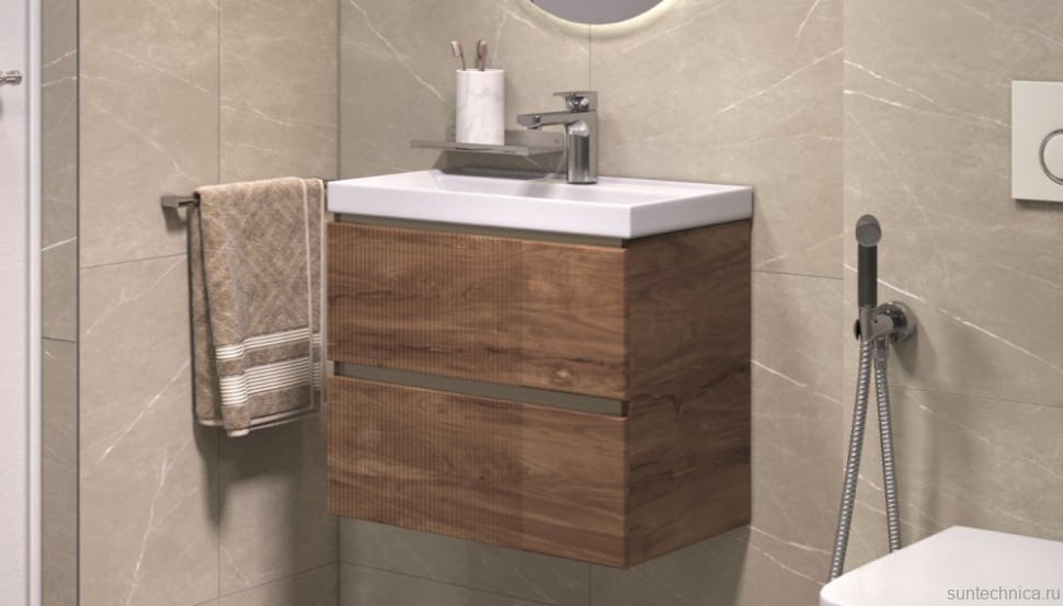 Мебель для ванной комнаты Velvex Mondi 60 акация темная