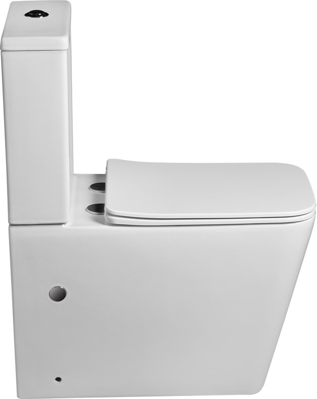 Унитаз-компакт напольный SantiLine SL-5017 безободковый, с микролифтом