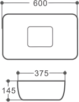 Тумба с раковиной Orange Line 60 подвесная, 2 ящика, матовая белая с раковиной B07-600W