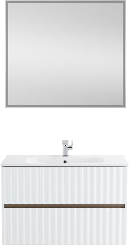 Мебель для ванной комнаты Art&Max Elegant 90 белая глянцевая