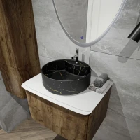 Раковина чаша Maretti EA13NS44-560MR, черный мрамор