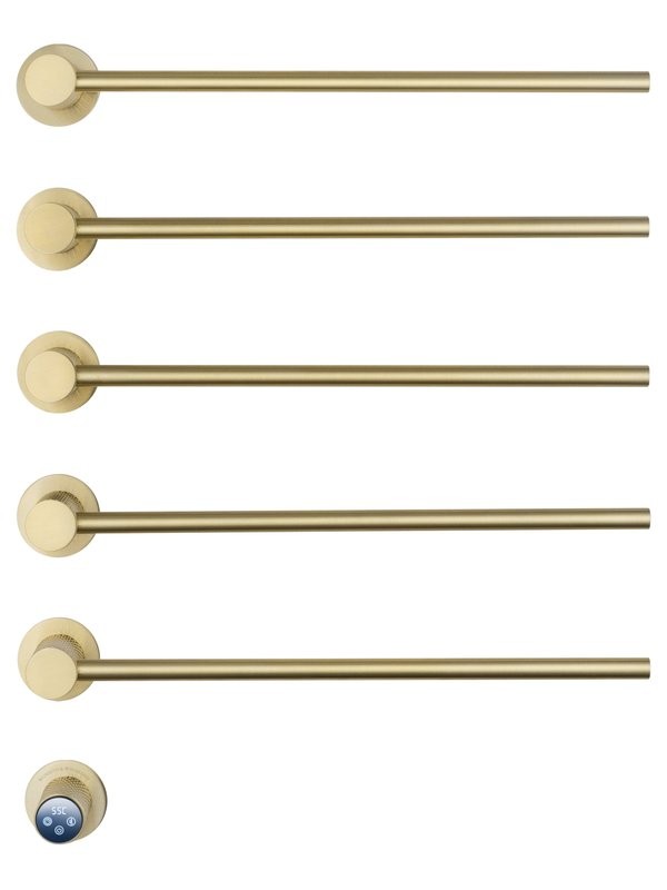 Полотенцесушитель электрический Wonzon & Woghand WW-A355-BG С ВНУТРЕННЕЙ ЧАСТЬЮ, браширвоанное золото