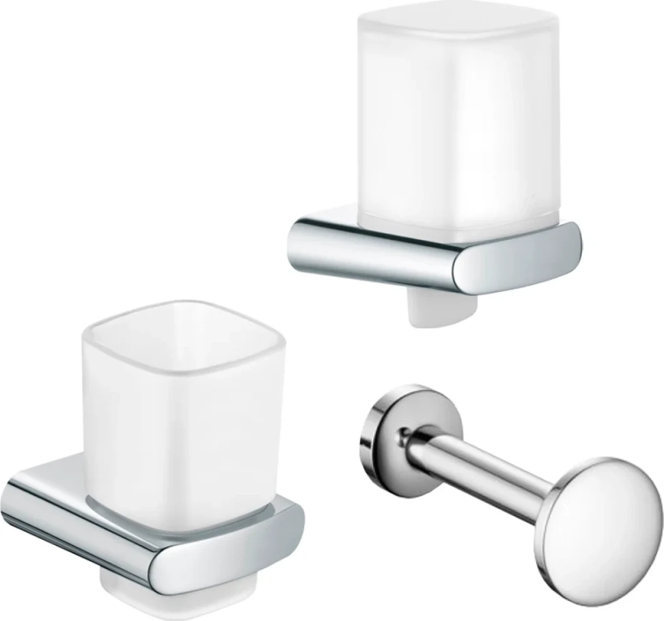 Набор Дозатор Keuco Elegance new 11652 хром + Стакан 11650 019000 хром + Крючок 11616 010000