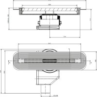 Душевой трап (лоток) Pestan Confluo Slim Line 300 с решеткой