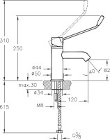 Смеситель для раковины VitrA AquaMed AquaMed A42312WSA для раковины