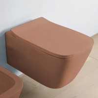Унитаз подвесной ArtCeram A16 Rimless ASV003 40 00 безободковый, с микролифтом, tortora