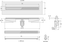 Душевой трап (лоток) Berges B1 Keramik 090019 80 см