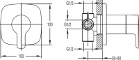 Переключатель потоков Cezares Tesoro TESORO-F-DEV3-01 С ВНУТРЕННЕЙ ЧАСТЬЮ, на три потребителя