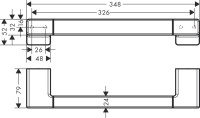 Поручень Hansgrohe AddStoris 41744140 шлифованная бронза