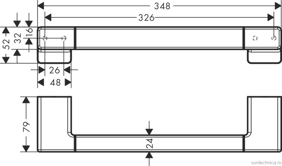 Поручень Hansgrohe AddStoris 41744140 шлифованная бронза