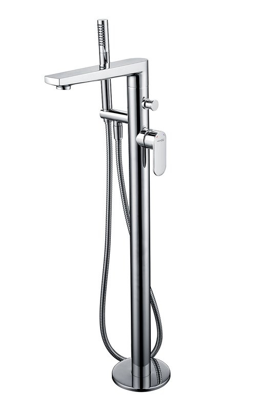 Напольный смеситель для ванны с душем Wasserkraft Dinkel 5821 хром