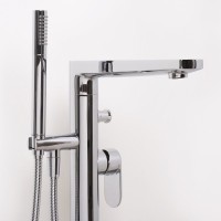 Напольный смеситель для ванны с душем Wasserkraft Dinkel 5821 хром