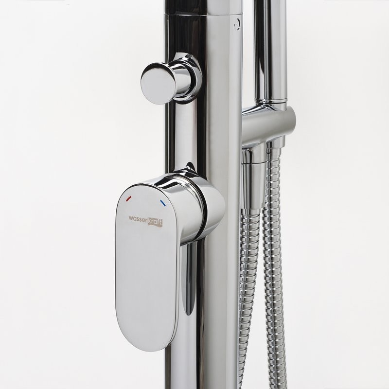 Напольный смеситель для ванны с душем Wasserkraft Dinkel 5821 хром