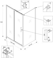 Душевой уголок Veconi Rovigo RV-072B 110x80