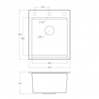Мойка кухонная Emar Quartz EMQ-1420.Q Алмаз Мойка кухонная Emar Quartz EMQ-1420.Q Алмаз