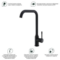 Смеситель для кухни Splenka S206.40.06, черный