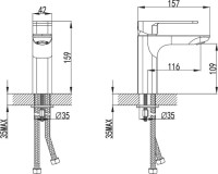 Смеситель для раковины IDDIS Slide SLIWT00i01 белый