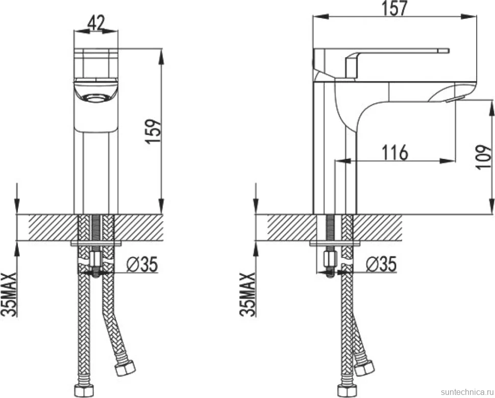 Смеситель для раковины IDDIS Slide SLIWT00i01 белый