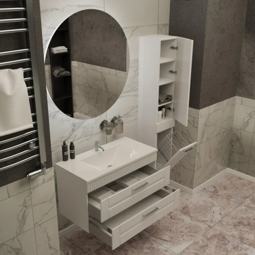 Тумба с раковиной Sanvit Турин 2 90, белая