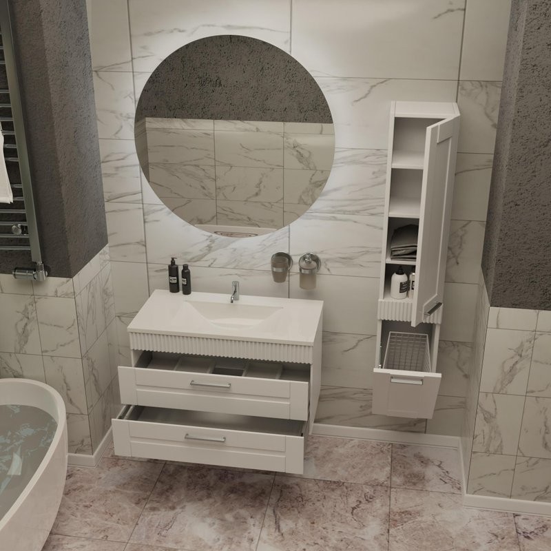 Тумба с раковиной Sanvit Турин 2 90, белая