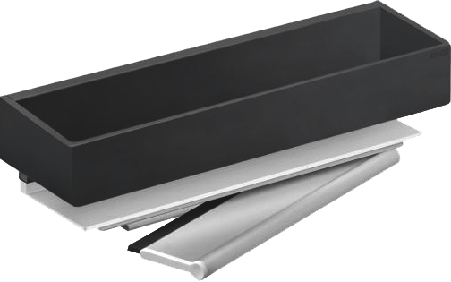 Полка Keuco Edition 11 11159130000 хром черный шлифованный, со встроенным стеклоочистителем