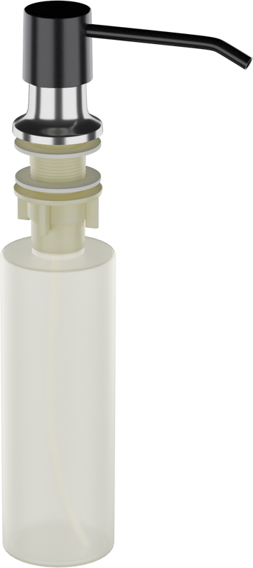 Мойка кухонная Ulgran U-400 308 черная + дозатор U-01 ультра-черный