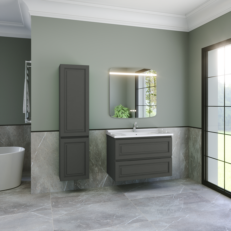 Тумба с раковиной Caprigo Wales 90 графит