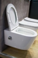 Унитаз подвесной Art&Max Zoe AM9322C1CHR/SC с микролифтом, белый, с функцией биде