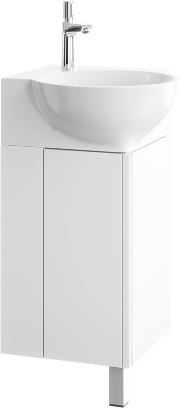 Тумба под раковину Aqwella Porto 45 угловая, белая, фурнитура белая