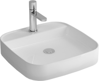 Консоль Cezares Cadro 80 2-х ярусная, подвесная, белые полки, столешница BelBagno 80 marmo crema opaco