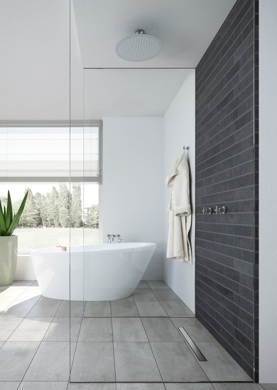 Душевой трап (лоток) VitrA Eco-Flow 60 см, горизонтальный сифон, матовый хром