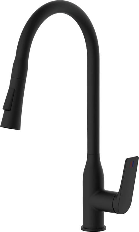 Комплект Мойка Paulmark Brilon PM104546-BL черный + Смеситель Haiba HB73816-7 черный