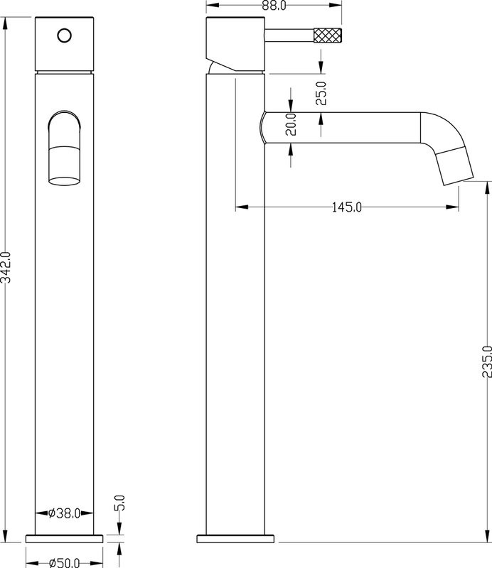 Смеситель для раковины Boheme Uno 462-BCR black chrome
