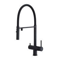Смеситель для кухни Gappo G4397-86 с гибким изливом, черный