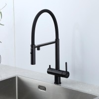Смеситель для кухни Gappo G4397-86 с гибким изливом, черный