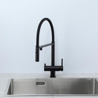 Смеситель для кухни Gappo G4397-86 с гибким изливом, черный