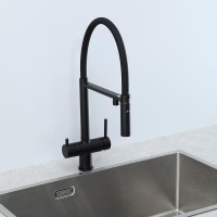 Смеситель для кухни Gappo G4397-86 с гибким изливом, черный