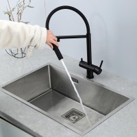 Смеситель для кухни Gappo G4397-86 с гибким изливом, черный