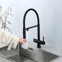 Смеситель для кухни Gappo G4397-86 с гибким изливом, черный